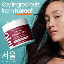 Load image into Gallery viewer, SeoulCeuticals 1% Korean Retinol Night Cream - 97.5% Snail Mucin + 2% Niacinamide Moisturizer for Face - Gentle K Beauty for Sensitive Skin 2oz
