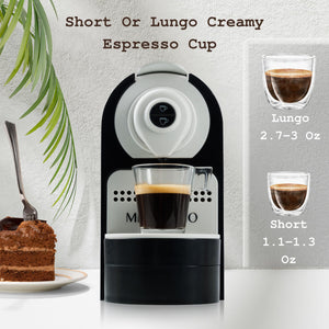 Mixpresso Black Espresso Coffee Machine – Compact 1400W Single Serve Coffee Maker Compatible with Nespresso OriginalLine Capsules, One-Touch Operation, 19-Bar Italian Pump, 27oz Water Tank