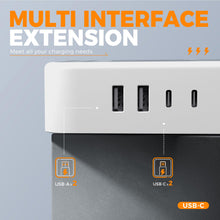 Load image into Gallery viewer, Surge Protector Power Strip, TESSAN 5FT Flat Extension Cord with Multiple Outlets, 12 Outlet Extender with 4 USB (2 USB-C), Flat Plug Power Strip, 1800J Surge Protection, Office, Dorm Essentials