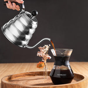Mixpresso Gooseneck Pour Over Coffee Kettle, Barista Pour Control Design For Coffee & Tea High-Grade Stainless Steel 1.2 Liter (40 Oz) Drip Coffee Induction Cooker, Copper Stovetop Kettle