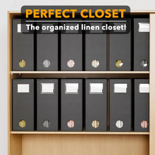 Load image into Gallery viewer, SpaceAid 8 Pack Bed Sheet Organizers and Storage, Foldable Sheet Organizer for Linen Closet, Sheets Set Folder Keeper with Window XL (Queen &amp; King Size) Bedding Container (Beige, 8 Pack)