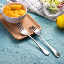 Load image into Gallery viewer, Dinner Forks Bundle,16 Pcs 8&quot; Stainless Steel Silverware Forks with Round Handle &amp; 16 Pcs 8&quot; Stainless Steel Fork with Square Handle,Mirror Finish &amp; Dishwasher Safe,Use for Home,Kitchen or Restaurant