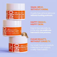 Load image into Gallery viewer, SeoulCeuticals Korean Snail Mucin Eye Cream - 97.5% Snail Filtrate K Beauty Anti Aging Under Eye Anti Wrinkle Eye Treatment Cream 0.5oz