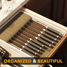 Load image into Gallery viewer, SpaceAid Large Knife Drawer Organizer Bamboo Insert Dock, Kitchen Steak Knives Holder Organizers Block for Drawer in Storage Organization (Large)