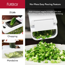 Load image into Gallery viewer, Vegetable Chopper and Mandoline Slicer for Kitchen, Food Chopper with Container &amp; Lid, Cheese Grater (8 in 1 - White)
