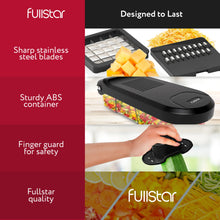 Load image into Gallery viewer, Fullstar Vegetable Chopper, Mandoline Slicer - Cheese Grater, Food Chopper with Container, Kitchen Gadgets, Home Essentials (6-in-1, White/Black)