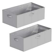 Load image into Gallery viewer, SpaceAid 2 Pack 10&quot; High Under Bed Storage Containers, Large Underbed Storage Organizer Bins with Lids for Bedroom, Dorm, Clothes, Closet Organization, Bed Sheets and Blankets (Gray)