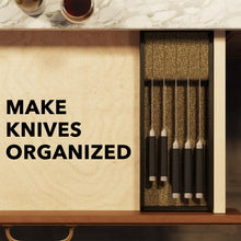 Load image into Gallery viewer, SpaceAid Knife Drawer Organizer Bamboo Insert Dock, Kitchen Steak Knives Holder Organizers Block for Drawer in Storage Organization (Small)