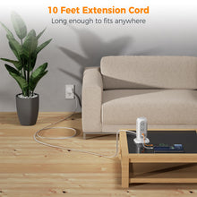Load image into Gallery viewer, Tower Power Strip Flat Plug with 11 Outlets 3 USB (1 USB C), TESSAN Surge Protector Tower 1625W/13A,1050J Protection, 6 Feet Extension Cord with Multiple Outlets, Office Desk Supplies, Dorm Essentials