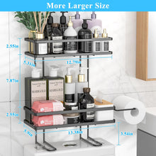 Load image into Gallery viewer, Over Toilet Storage, Bathroom Organizers and Storage Shelves, Black, 2 Tier