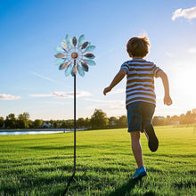 Load image into Gallery viewer, WONDER GARDEN Wind Spinners Outdoor - 2 Pack Small Metal Hummingbird Green Wind Spinner Windmill, Wind Sculpture for Yard Patio Lawn Decor
