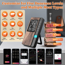 Load image into Gallery viewer, Wireless Meat Thermometer-Multi Sensors Digital Food Thermometer with Ultra-Thin Probes, App&amp;Host Control- Accuracy Bluetooth Meat Thermometer for BBQ, Oven, Grill, Smoker