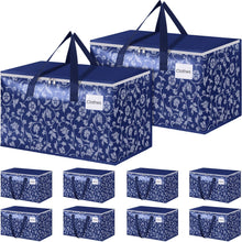 Load image into Gallery viewer, HomeHacks Moving Bags, Extra Large Size Moving Boxes, Heavy Duty Luggage Bags with Smooth Zipper and Sturdy Handles, Large Capacity &amp; Easy Loading Storage Totes for Space Saver 88L, 6-Pack, Blue