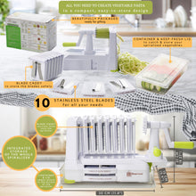 Load image into Gallery viewer, Brieftons 5-Blade Vegetable Spiralizer: Strongest-Heaviest Spiral Slicer, Best Veggie Pasta Spaghetti Maker for Low Carb/Paleo/Gluten-Free/Vegan Meals, With Extra Blade Caddy, 4 Recipe Ebooks