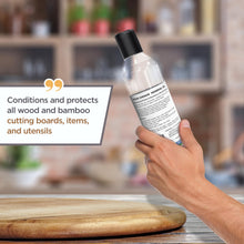 Load image into Gallery viewer, Wood Conditioner Oil to Restore Wood Cutting Boards - Food Grade Mineral Oil 12oz - Board Care, Protect &amp; Refresh Wood, Bamboo, and Cutting Boards and Utensils