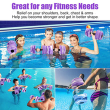 Load image into Gallery viewer, Aquatic Exercise Dumbbells, Water Dumbbells, 2PCS Foam Barbells for Men Women Water Workouts