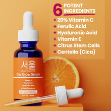 Load image into Gallery viewer, SeoulCeuticals Korean Skin Care 20% Vitamin C Hyaluronic Acid Serum + CE Ferulic Acid - Potent Anti Aging, Anti Wrinkle Korean Beauty 1oz
