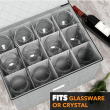 Load image into Gallery viewer, SpaceAid China Storage Containers 6 Pack, Stackable Hard Shell Quilted Cases with Soft Plate Separators, Moving Supplies Packing Boxes for Dishes, Plates, Platters, Mugs, Cups (Grey)