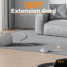 Load image into Gallery viewer, Surge Protector Power Strip, TESSAN 5FT Flat Extension Cord with Multiple Outlets, 12 Outlet Extender with 4 USB (2 USB-C), Flat Plug Power Strip, 1800J Surge Protection, Office, Dorm Essentials