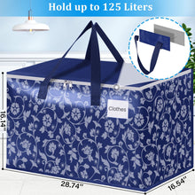 Load image into Gallery viewer, HomeHacks Moving Bags, Extra Large Size Moving Boxes, Heavy Duty Luggage Bags with Smooth Zipper and Sturdy Handles, Large Capacity &amp; Easy Loading Storage Totes for Space Saver 88L, 6-Pack, Blue