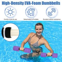 Load image into Gallery viewer, Aquatic Exercise Dumbbells, Water Weights for Pool Exercise, 2PACK EVA Foam Water Dumbbells for Youth Women Water Workouts, Swimming Training