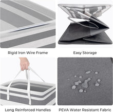 Load image into Gallery viewer, HomeHacks 2-Pack Large Laundry Basket and Rolling Laundry Basket for Organizing, Clothing, Bedroom, Comforter, Closet, Dorm Bundle