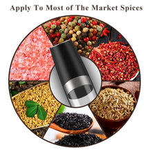 Load image into Gallery viewer, Automatic Eletric Salt and Pepper Grinder Shakers Set, Battery Operated, Must Haves from TikTok, Silver, 2 Pack