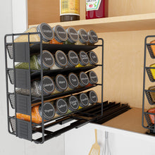 Load image into Gallery viewer, SpaceAid Pull Out Spice Rack Organizer with 20 Jars, Heavy Duty Slide Out Seasoning Organizer for Kitchen Cabinets, with 801 Labels and Chalk Marker, Left Facing