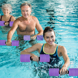 Aquatic Exercise Dumbbells, Water Weights for Pool Exercise, 2PACK EVA Foam Water Dumbbells for Youth Women Water Workouts, Swimming Training