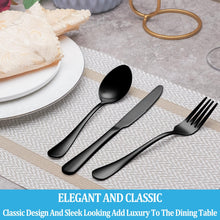 Load image into Gallery viewer, 50 Piece Silverware Set Service for 10,Premium Stainless Steel Flatware Set,Mirror Polished Cutlery Utensil Set,Durable Home Kitchen Eating Tableware Set,Include Fork Knife Spoon Set,Dishwasher Safe