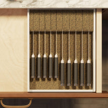 Load image into Gallery viewer, SpaceAid Large Knife Drawer Organizer Bamboo Insert Dock, Kitchen Steak Knives Holder Organizers Block for Drawer in Storage Organization (Large)