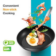 Load image into Gallery viewer, Belwares Nonstick Frying Pan with Spatula &amp; Lid - 10 Inch Non Stick Skillet Egg Frying Pan - Lightweight Aluminum Hard-Anodized Fry Pan for Kitchen Cooking with Gas, Electric, Oven or Induction