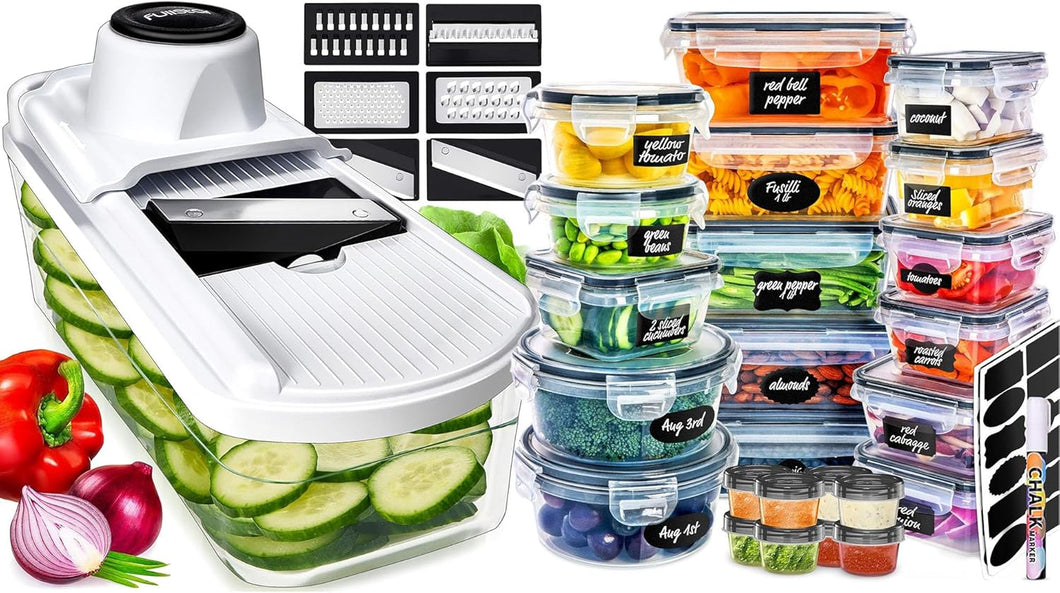 Mandoline And 50 Pack Food Container