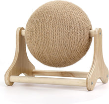 Load image into Gallery viewer, Outamateur Sisal Cat Scratching Ball, Cat Scratcher Ball Toy with Stable Stand, Interactive Exercise Toy for Small Pet Interactive Exercise and Play
