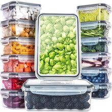 Load image into Gallery viewer, 50-Piece Plastic Food Storage Containers with Lids (24 Containers &amp; 24 Lids) - Leakproof, BPA-Free, Meal Prep Containers, Reusable Lunch Storage Set for Kitchen Organization (Pack of 50)
