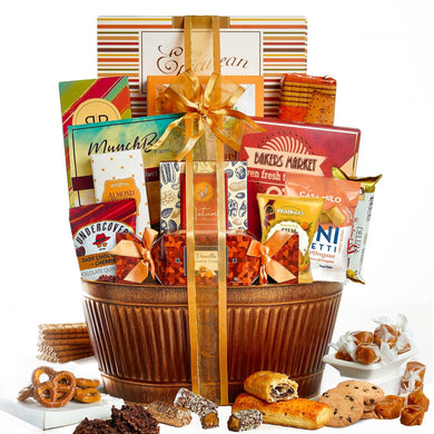 Broadway Basketeers Sympathy Gift Basket – Bereavement & Condolences Care Package, Thoughtful Food Delivery for Loss of Loved One, Comforting Box Present