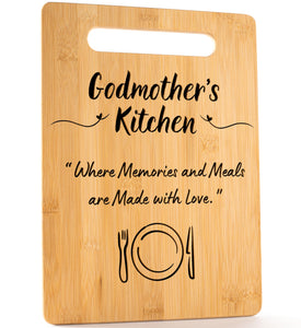 Housewarming Gifts for New Home - Bamboo Cutting Board with Engraved Message - New Home Essentials for Homeowners, Couples, Friends, or Family - Decorative Kitchen Gift Board, 12" x 8"