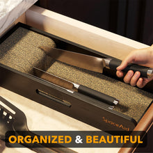 Load image into Gallery viewer, SpaceAid Knife Drawer Organizer Bamboo Insert Dock, Kitchen Steak Knives Holder Organizers Block for Drawer in Storage Organization (Small)