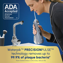 Load image into Gallery viewer, Waterpik Cordless Advanced 2.0 Water Flosser For Teeth, Gums, Braces, Dental Care With Travel Bag and 4 Tips, ADA Accepted, Rechargeable, Portable, and Waterproof, White WP-580, Packaging May Vary