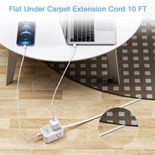 Load image into Gallery viewer, Small Flat Plug Power Strip, TESSAN Ultra Thin Extension Cord with 3 USB Wall Charger (1 USB C), 3 Outlets Mini Charging Station, 5 ft Slim Plug for Cruise Travel Office School Dorm Room Essentials