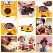 Load image into Gallery viewer, Outamateur Chocolate Melting Pot Electric Chocolate Fondue Mini Fondue Candy Maker with Double Melting Pot for Milk Chocolate,Cheese,Butter,Candy
