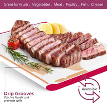 Load image into Gallery viewer, Large Cutting Boards for Kitchen - 18 x 12 Inch Plastic Dishwasher Safe Cutting Board with Deep Juice Groove - Non-Slip, Durable Carving Board for Vegetables, Fruits and Meats