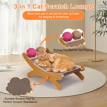Load image into Gallery viewer, Outamateur Cat Scratching Pad, Cat Scratcher Bed, Cats Mini Chair with Sisal Scratching Ball and Bell, Cats Lounger with Removable Scratching Pad for Indoor Small Pets
