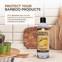 Load image into Gallery viewer, Wood Conditioner Oil to Restore Wood Cutting Boards - Food Grade Mineral Oil 12oz - Board Care, Protect &amp; Refresh Wood, Bamboo, and Cutting Boards and Utensils