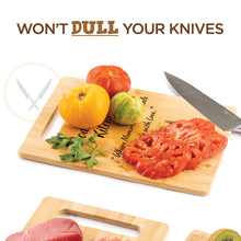 Load image into Gallery viewer, Housewarming Gifts for New Home - Bamboo Cutting Board with Engraved Message - New Home Essentials for Homeowners, Couples, Friends, or Family - Decorative Kitchen Gift Board, 12&quot; x 8&quot;