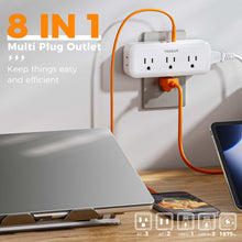 Load image into Gallery viewer, Multi Plug Outlet Extender, TESSAN Surge Protector Wall Plug Splitter with 5 Electrical Outlet Expander, Multiple Plug Adapter for Travel Home Office
