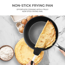 Load image into Gallery viewer, Belwares Nonstick Frying Pan with Spatula &amp; Lid - 10 Inch Non Stick Skillet Egg Frying Pan - Lightweight Aluminum Hard-Anodized Fry Pan for Kitchen Cooking with Gas, Electric, Oven or Induction