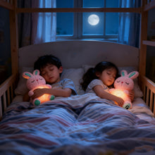 Load image into Gallery viewer, Easter Pink Bunny Interactive Plush Toy with Breathing Motion &amp; Glowin