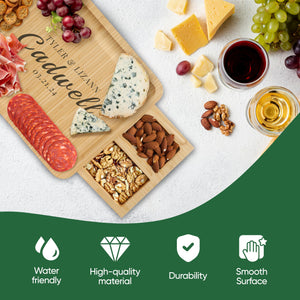 Charcuterie Board Gift Set - Bamboo Cheese Board and Knife Set - Housewarming Gifts for New Home, Wedding Gifts for Couples 2025, Bridal Shower Gifts, Birthday Gifts for Women