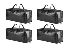 Load image into Gallery viewer, SpaceAid Heavy Duty Moving Bags, Extra Large Storage Totes W/Backpack Straps Strong Handles &amp; Zippers, Alternative to Moving Boxes, Packing &amp; Moving Supplies, Black (8 Pack)
